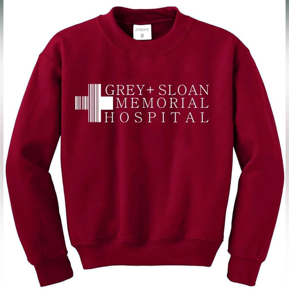 NWOT Grey’s Anatomy Grey+Sloan Memorial Hospital Sweatshirt Large